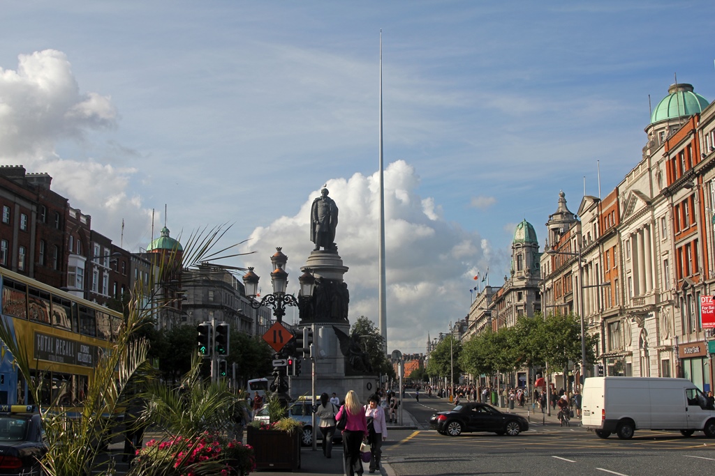 O'Connell Monument and Spire of Dublin